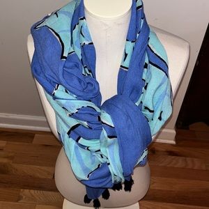 Kate Spade seahorse pattern scarf/wrap. NWOT- this is beautiful!l